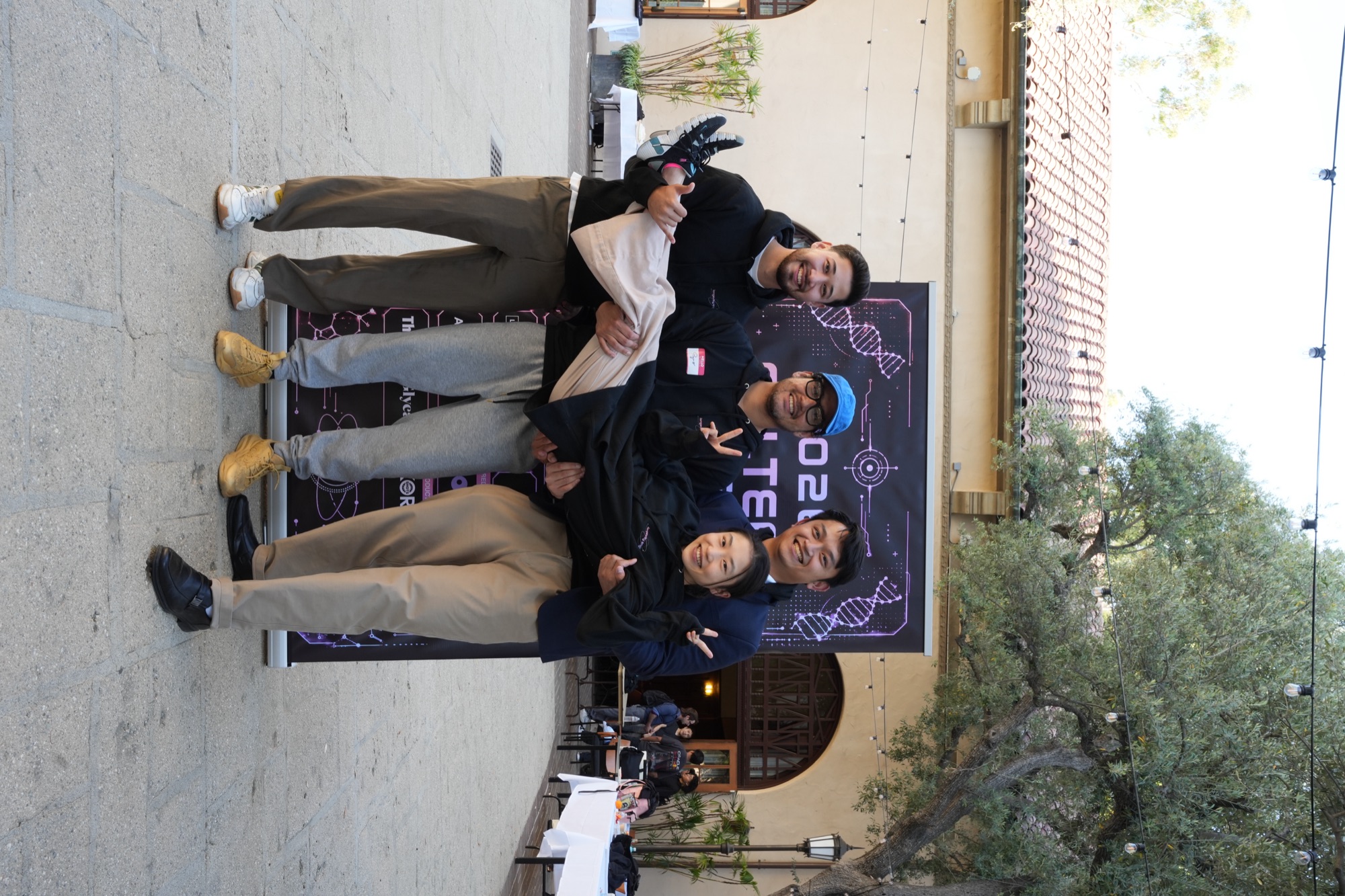 Group photo at the 2026 hackathon backdrop