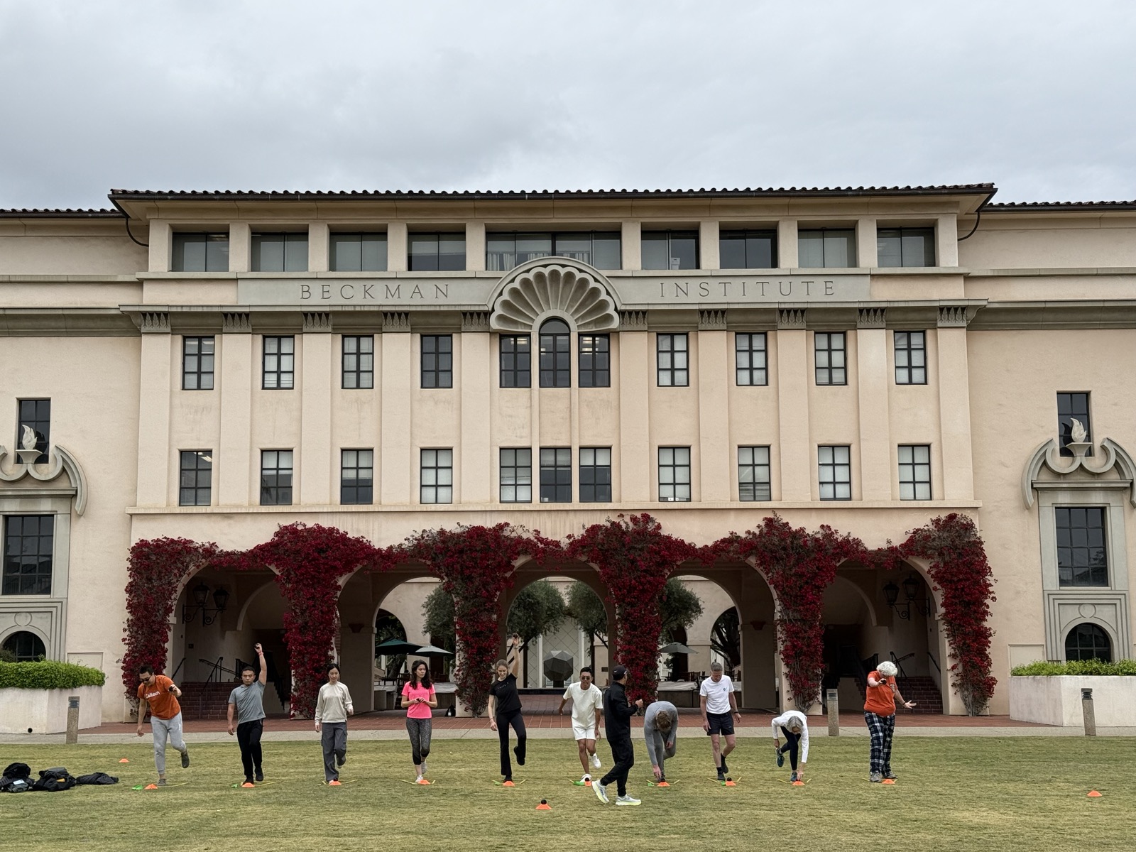 Functional training session in front of Beckman Institute