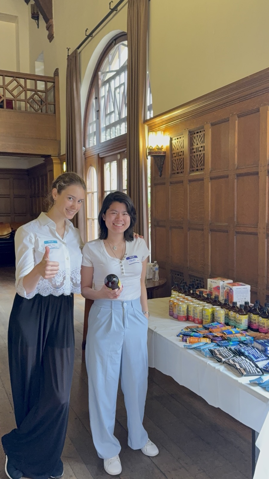 Members enjoying refreshments at a club event