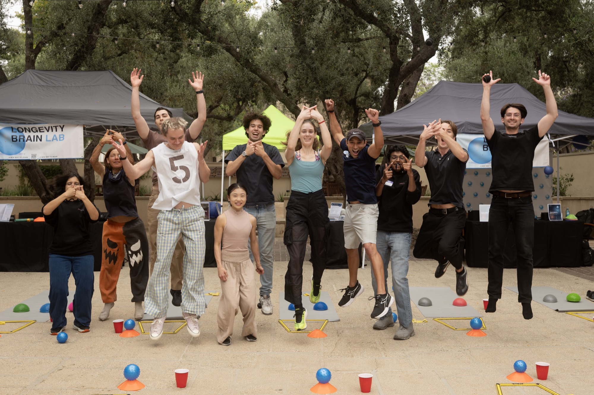 Joyful jump after the Brain Lab activity wrap-up